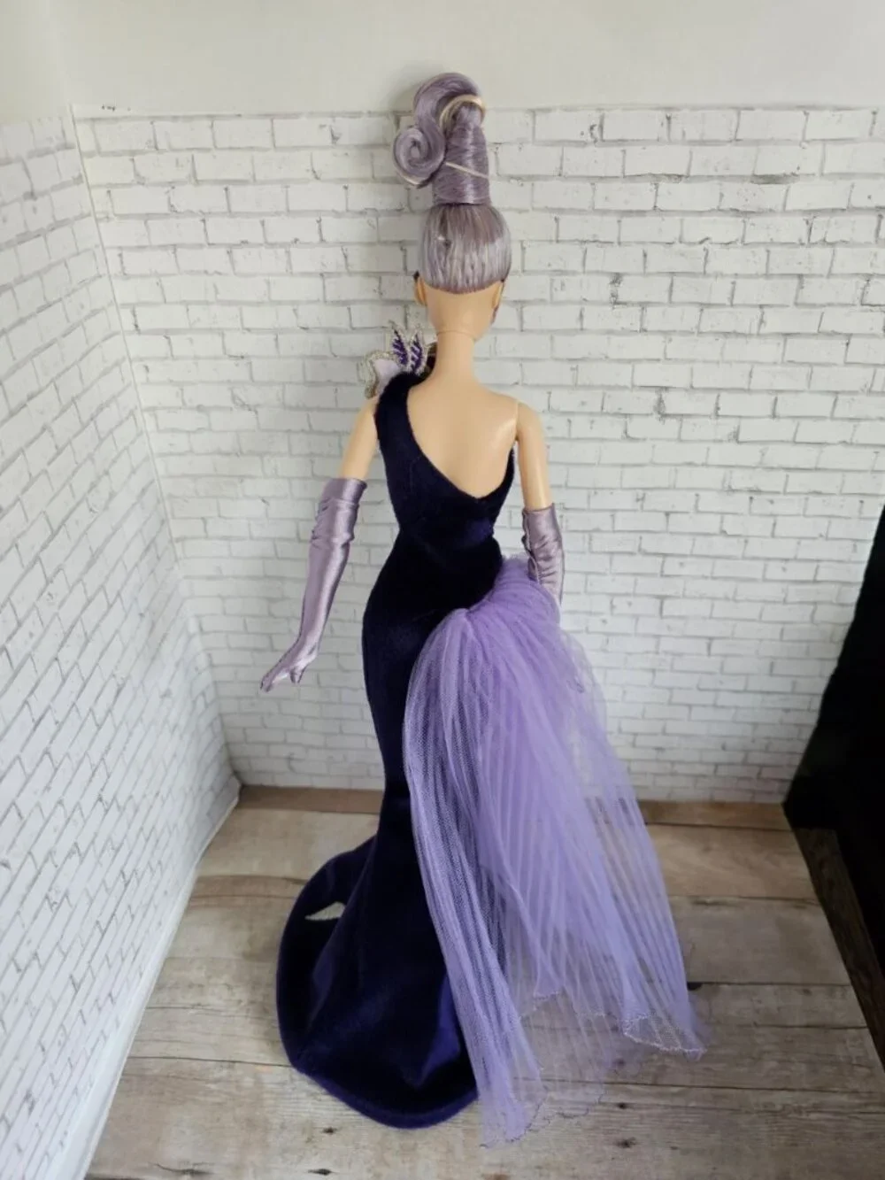 Bob Mackie Barbie Sterling Silver Rose 2001 Lavender Gown Collector Doll HTF
